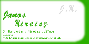 janos mireisz business card